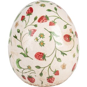 Clayre & Eef 6CE1919L Decorative Egg Ceramic Beige...