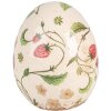 Clayre & Eef 6CE1919M Decorative Egg Beige Red Ceramic Ø 10x12 cm Country Style