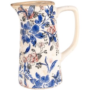 Clayre & Eef 6CE1923M Decoration jug floral pattern...