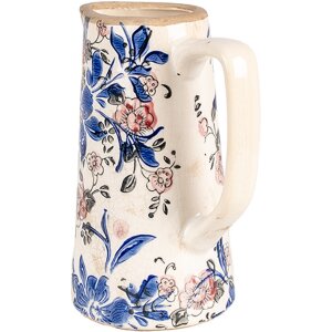 Clayre & Eef 6CE1923M Decoration jug floral pattern 16x11x20 cm