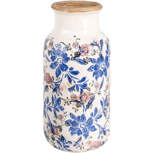 Clayre & Eef 6CE1928L Vase Floral Decoration Beige...