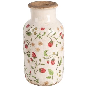 Clayre & Eef 6CE1933M Vase strawberry pattern...