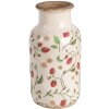 Clayre & Eef 6CE1933M Vase strawberry pattern Ø 14x26 cm