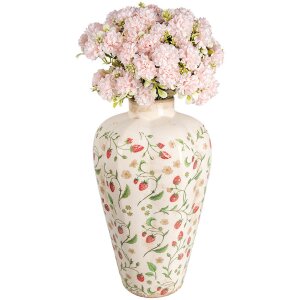 Clayre & Eef Vase 6CE1939L Strawberry design Ø 24x40 cm