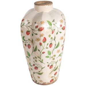 Clayre & Eef 6CE1939M Vase strawberry design Ø...