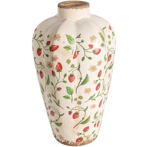 Clayre & Eef 6CE1939M Vase strawberry design Ø...