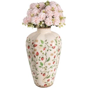 Clayre & Eef 6CE1939M Vase strawberry design Ø 21x34 cm