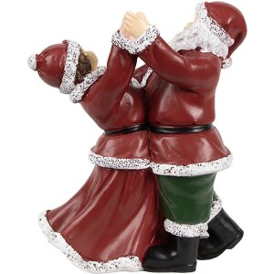 Clayre & Eef 6PR3912GG Dancing Santa and Mrs Claus 12x8x15 cm