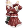 Clayre & Eef 6PR3912GG Dancing Santa and Mrs Claus 12x8x15 cm