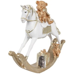 Clayre & Eef 6PR4921GG Decoration Rocking Horse 18x4x15 cm