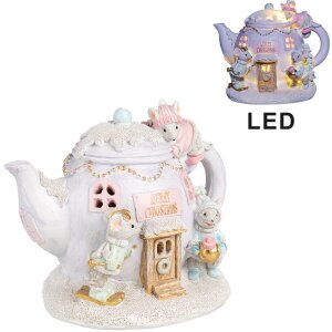 Clayre & Eef 6PR4922GG Decoration Teapot LED...