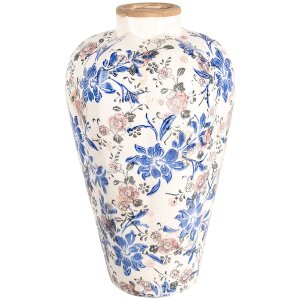 Clayre & Eef 6CE1935L Vase floral pattern Ø...