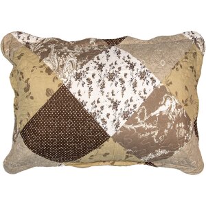 Clayre & Eef Q205.060 Bedspread 180x250 cm 1x Pillowcase 50x70 cm Brown