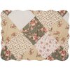 Clayre & Eef Q206.061 Bedspread 230x250 cm 2 Pillowcases 50x70 cm Floral