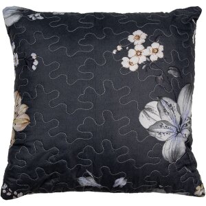 Clayre & Eef Q208.020 Cushion cover black floral...