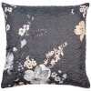 Clayre & Eef Q208.030 Cushion cover 50x50 cm floral pattern anthracite