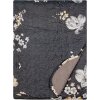 Clayre & Eef Q208.060 Bedspread 180x250 cm 1 Pillowcase 50x70 cm Black