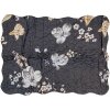 Clayre & Eef Q208.060 Bedspread 180x250 cm 1 Pillowcase 50x70 cm Black