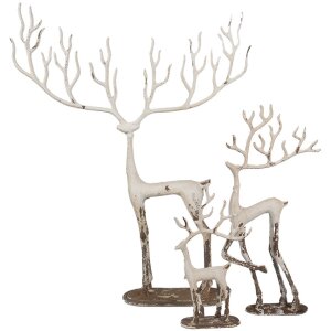 Clayre & Eef 5Y1279 Decoration deer set in 3 sizes...