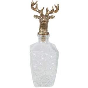 Clayre & Eef 6GL4951 Carafe glass with deer stopper...