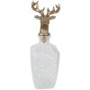 Clayre & Eef 6GL4951 Carafe glass with deer stopper 10x10x30 cm