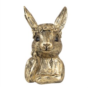 Clayre & Eef 6PR5101 Candle Holder Rabbit Gold...