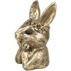 Clayre & Eef 6PR5102 Candle Holder Rabbit Gold 9x8x15 cm