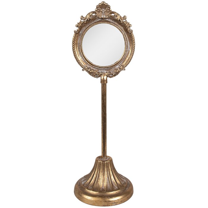 Clayre & Eef 62S306 Standing Mirror Gold 11x11x35 cm