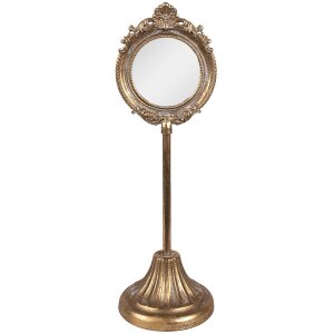 Clayre & Eef 62S306 Standing Mirror Gold 11x11x35 cm