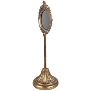 Clayre & Eef 62S306 Standing Mirror Gold 11x11x35 cm