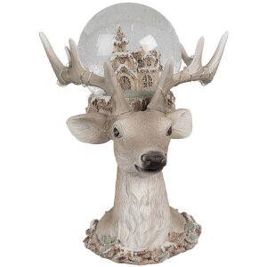 Clayre & Eef 65767 Snow globe deer with LED lighting...