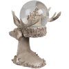 Clayre & Eef 65767 Snow globe deer with LED lighting 18x20x23 cm