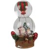 Clayre & Eef 65768 Snow globe Father Christmas hot air balloon with music 21 cm