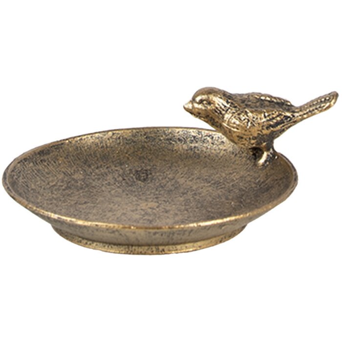 Clayre & Eef 6Y5663 Decorative bowl gold look country style 10x9x4 cm iron