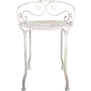 Clayre & Eef 6Y5666 Stool Stool Iron White Antique...