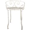 Clayre & Eef 6Y5666 Stool Stool Iron White Antique Ø 44x67 cm Vintage Style