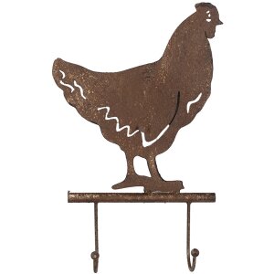 Clayre & Eef 6Y5667 Wall coat rack chicken country...