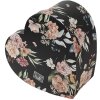 Clayre & Eef 66010 Storage box set heart shape 3-piece black floral pattern