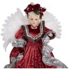 Clayre & Eef 50776 Christmas Angel Decoration Red Beige 50x30x65 cm