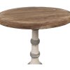 Clayre & Eef 5H0689 Side Table Round Wood Brown Beige Ø 51x71 cm