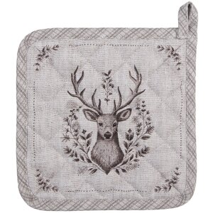 Clayre & Eef GTW45 Potholder Beige Brown Cotton 20x20...