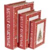 Clayre & Eef 65755 Storage boxes set of 3 red-white 27x22x7 cm