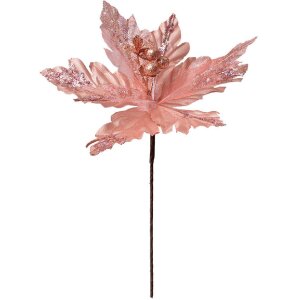 Clayre & Eef 65828 Christmas Flower Pink Silver...