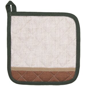 Clayre & Eef LFJ45 Potholder Beige Brown Cotton 20x20 cm