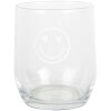 Clayre & Eef BHSGL0006 Drinking Glass Smiley Transparent Ø 8x9 cm 300 ml