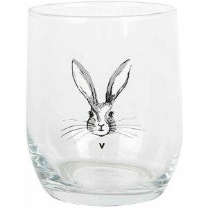 Clayre & Eef RUBGL0001 Drinking Glass Rabbit...