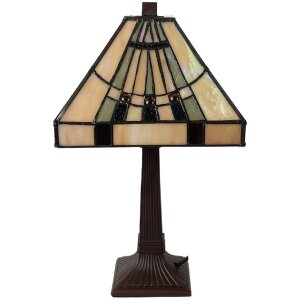 LumiLamp 5LL-5451 Table lamp Tiffany Beige 23x23x38 cm...