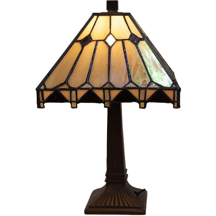 LumiLamp 5LL-5452 Table lamp Tiffany Beige 23x23x38 cm E14 1x40W