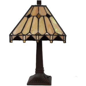 LumiLamp 5LL-5452 Table lamp Tiffany Beige 23x23x38 cm...