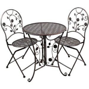 Clayre & Eef 5Y1273 Bistro Set Table Ø 60 cm...